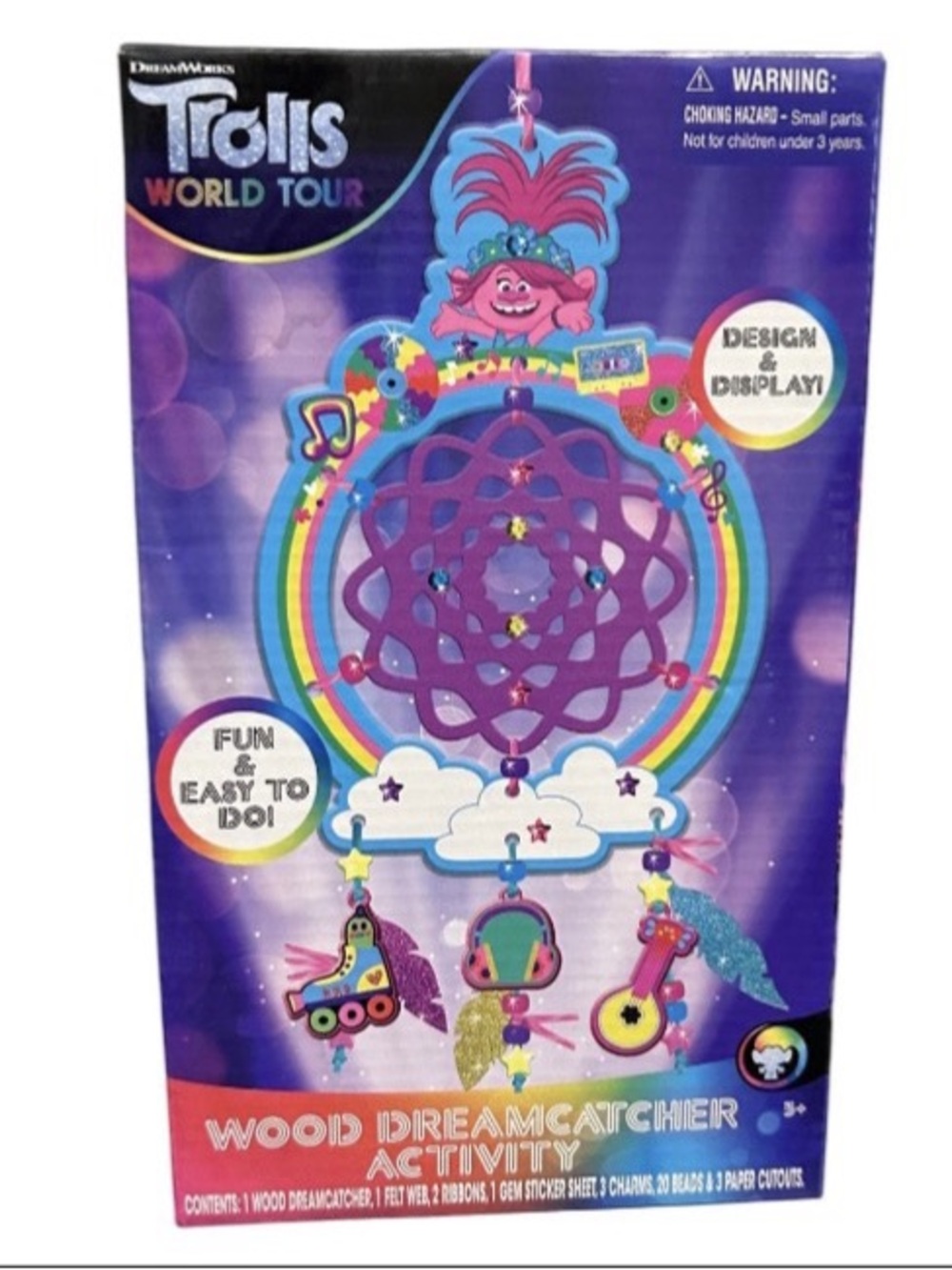 Trolls World Tour Wood Dreamcatcher Activity Design & Display Ages 3+ NEW